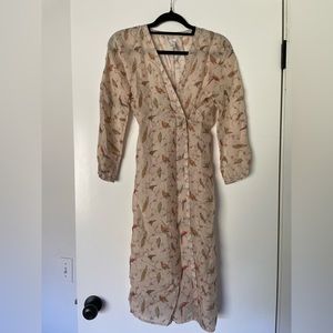 Dosa wrap jacket - beautiful bird print